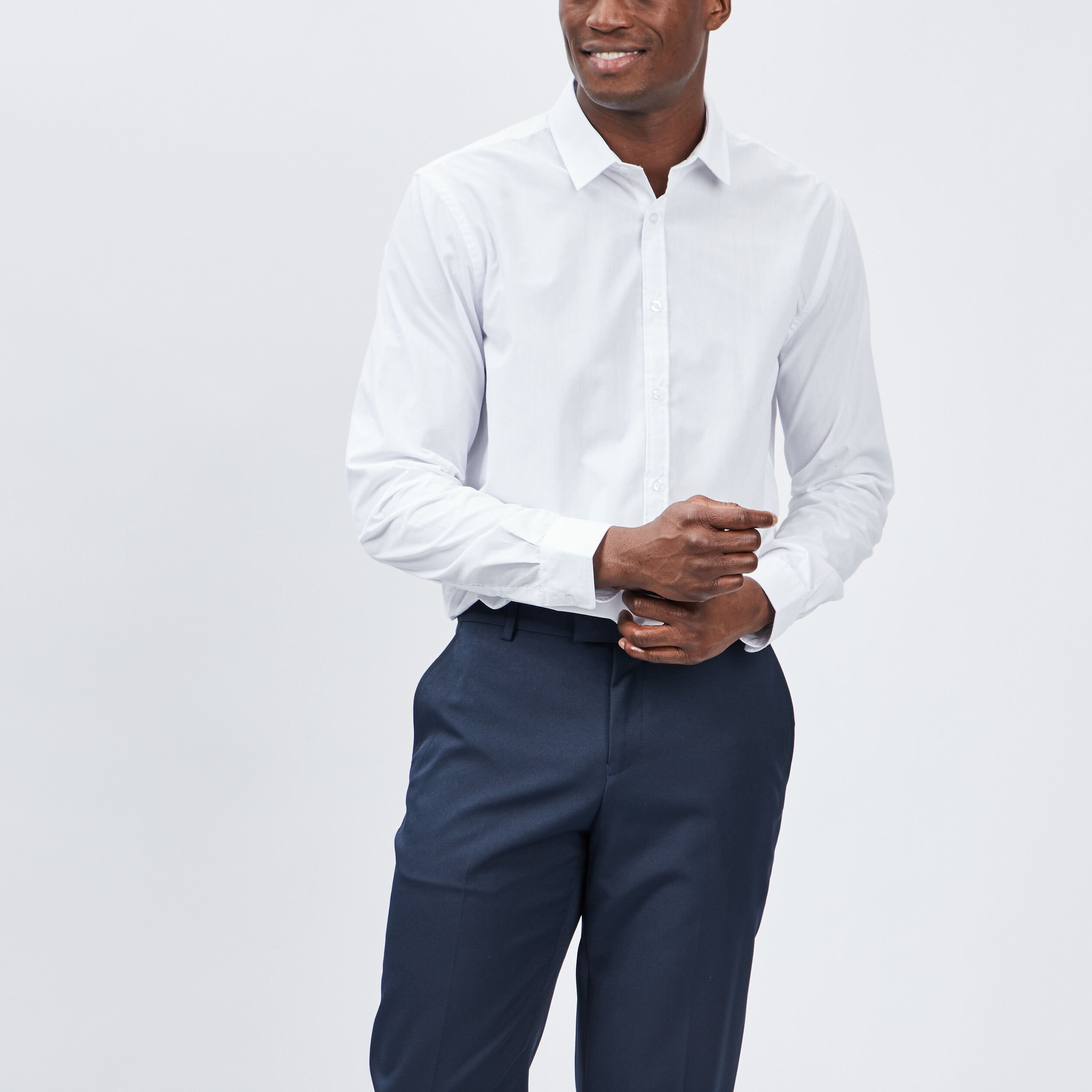 Chemise manches longues Studio blanc homme | La Halle