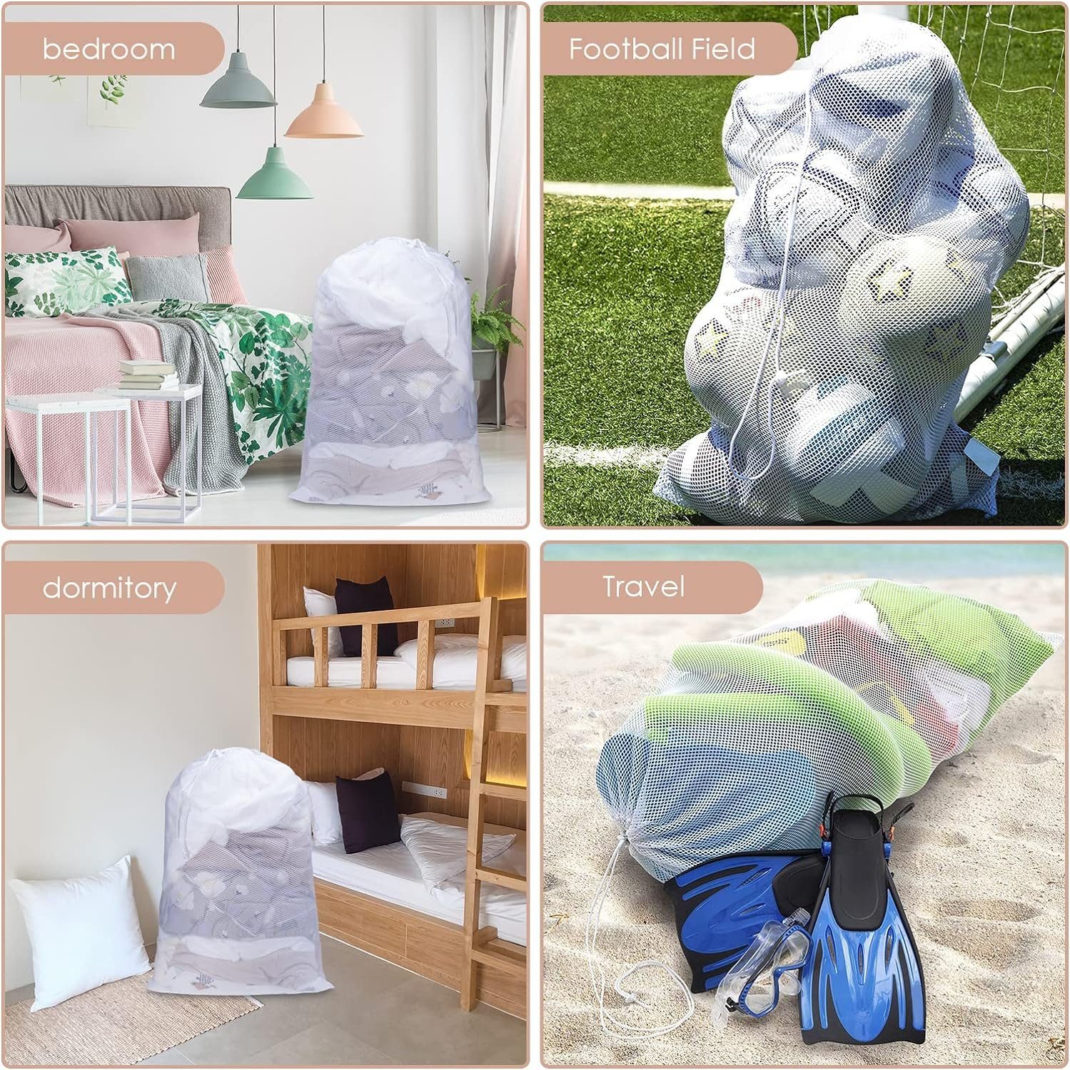 ASLENY Wäschenetz 4 Stücke Wäschesack für Waschmaschine,(4-St), Wäschenetz für BH, Dessous, Socken, Strumpfhosen, Strümpfe