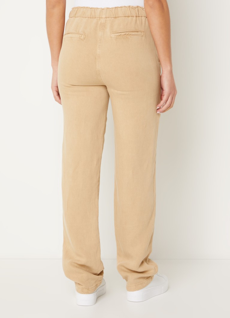 Pantaloni drepți cu talie medie de la Gerard Darel Colombe, confecționați dintr-un amestec de in.