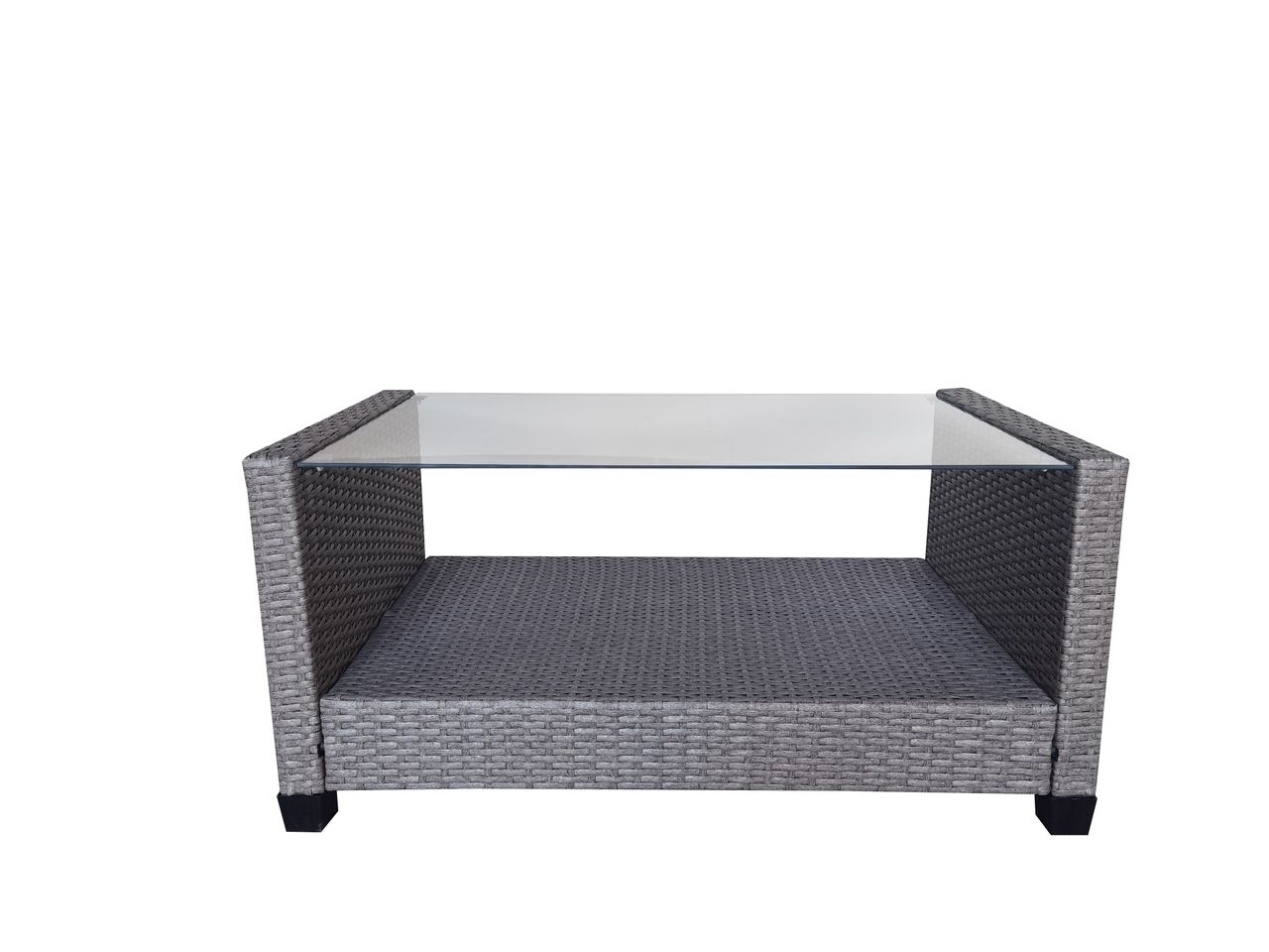 Happy Home Happy Home Ecklounge-Set 8tlg. HGS42-GRA graues Rattan mit Sitzkissen in grau