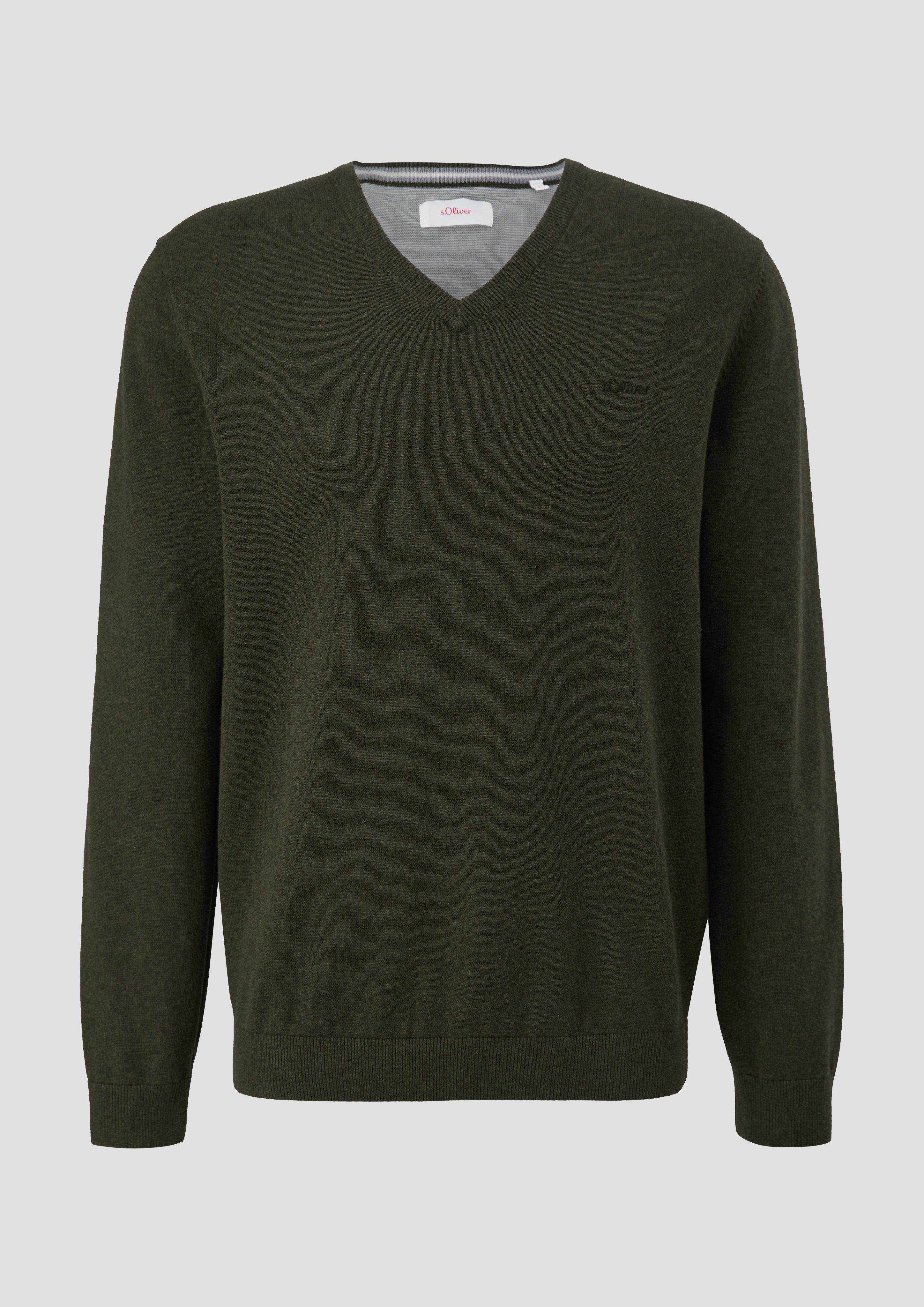 Strickpullover mit Logostickerei  2143174-79W0