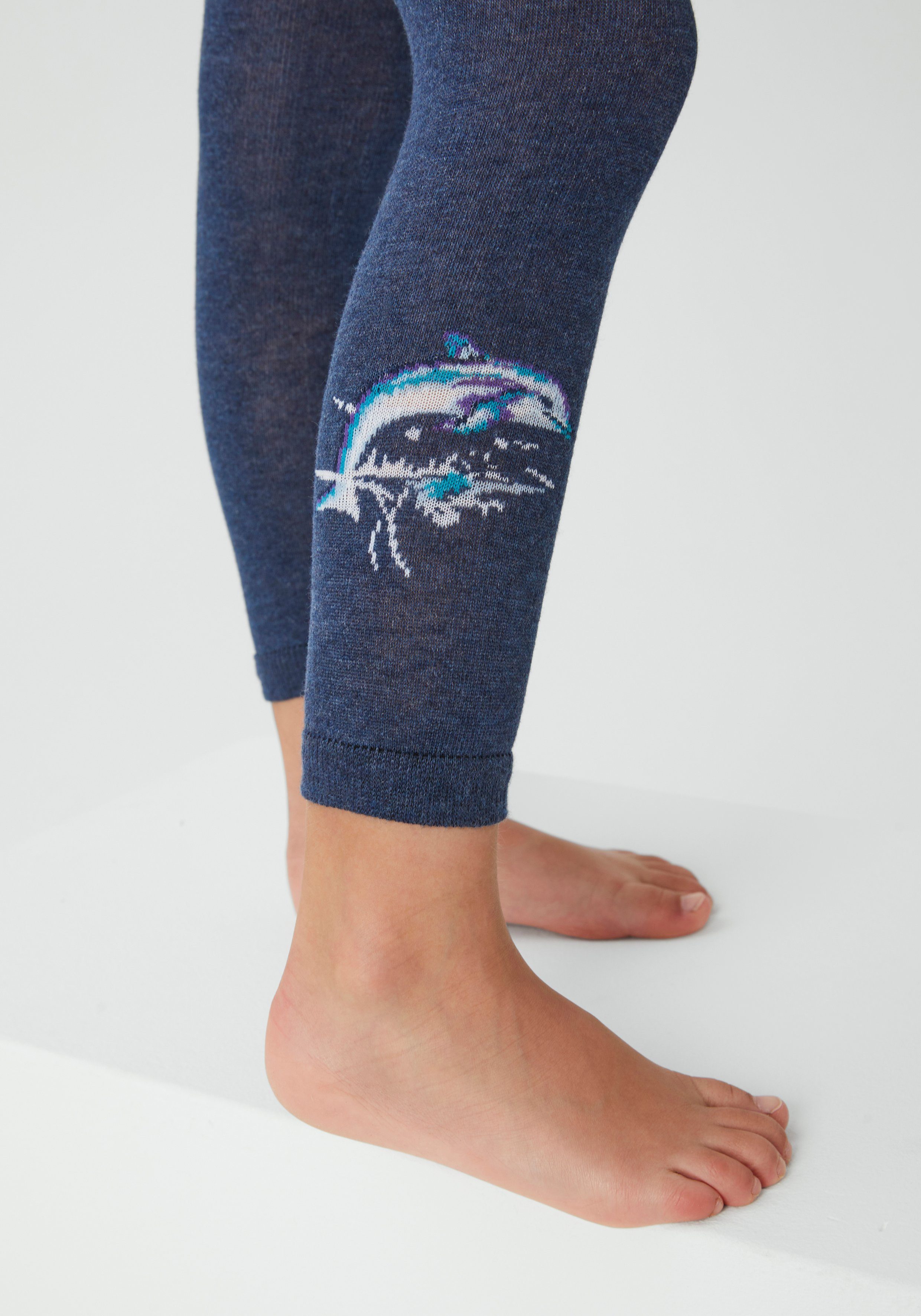 H.I.S Strickstrumpfleggings (Packung) mit eingestrickten Meerestieren