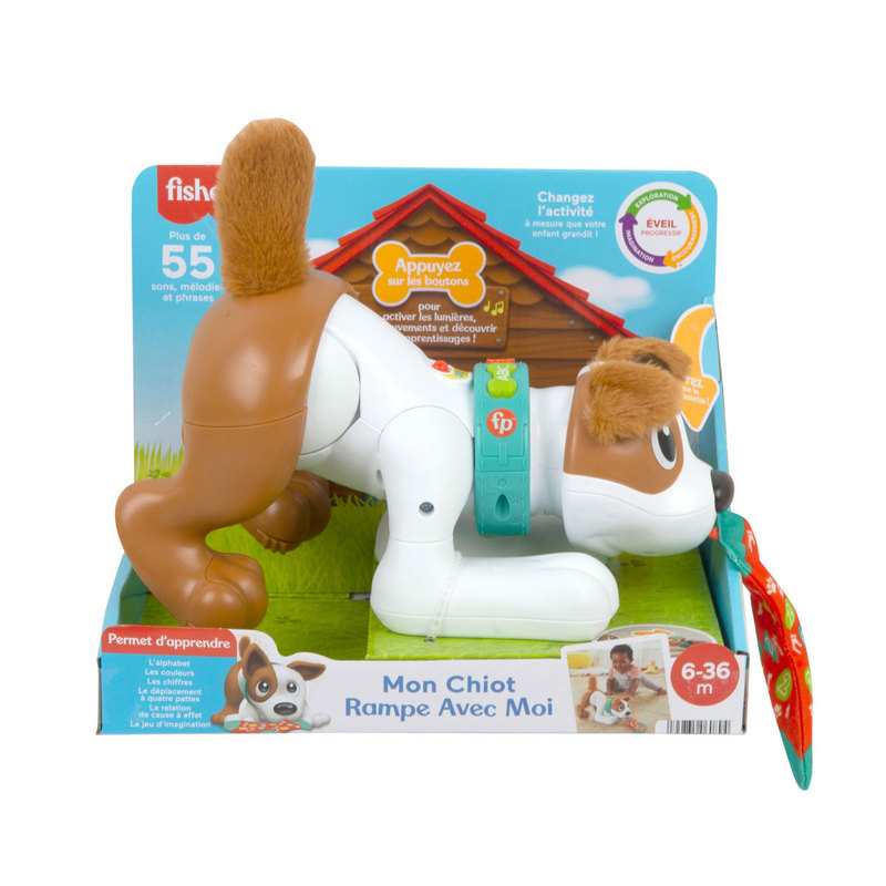 Peluche mon chiot rampe avec moi Fisher-Price
