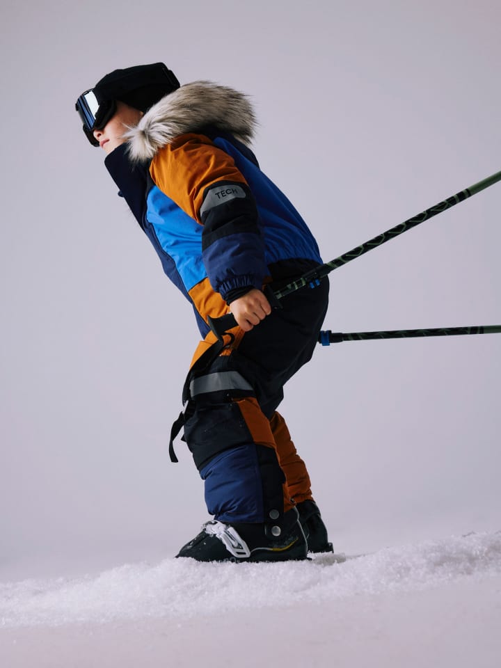 name it Skianzug NMNSTORM12 SKI SUIT BLOCK in leather brown günstig kaufen 92