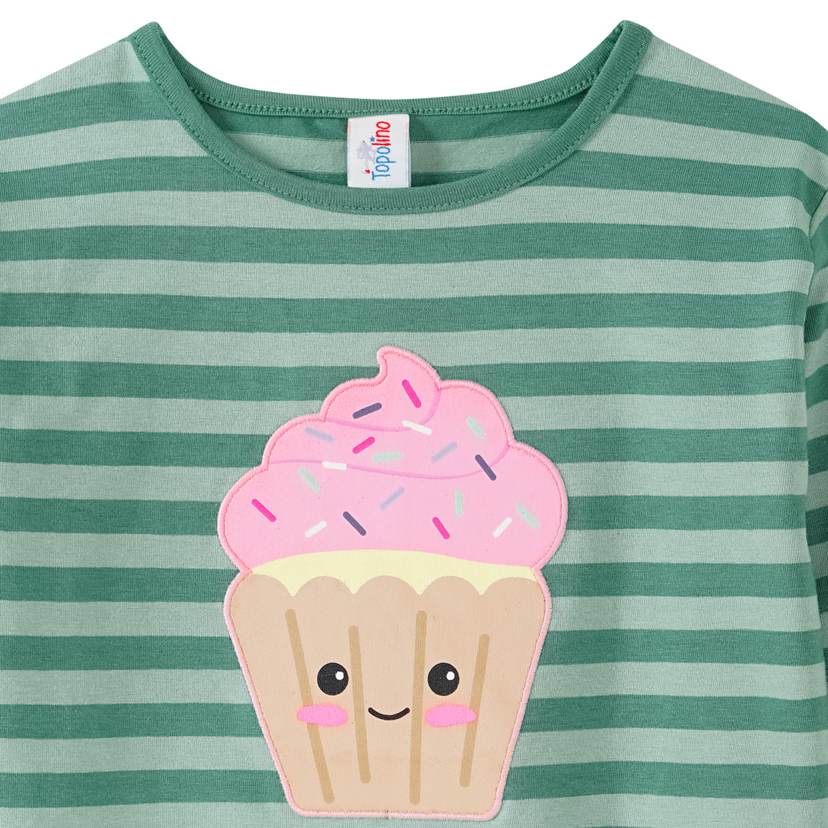 Mädchen Langarmshirt mit Muffin-Applikation