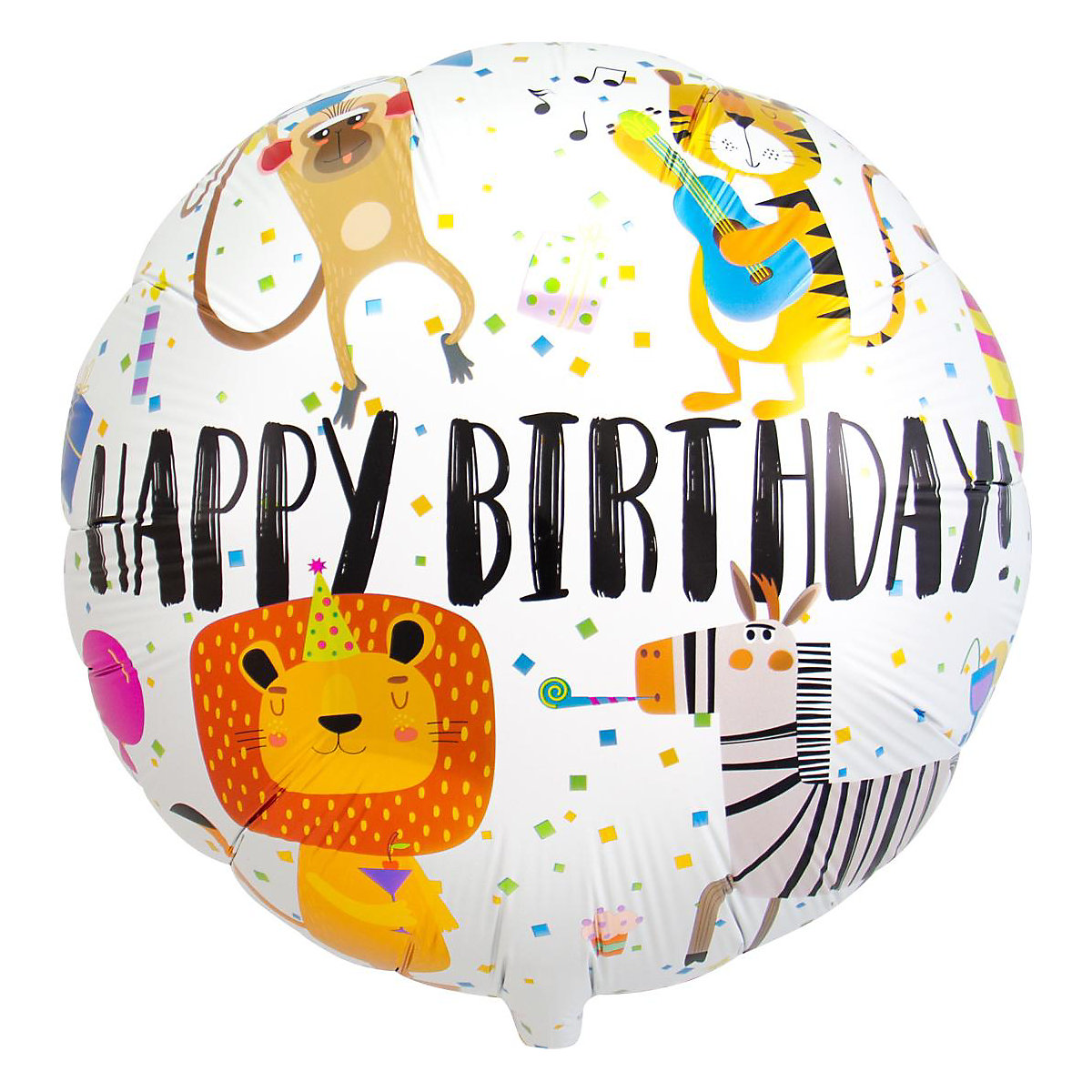 Folienballon Happy Birthday! Tiere, 45 cm