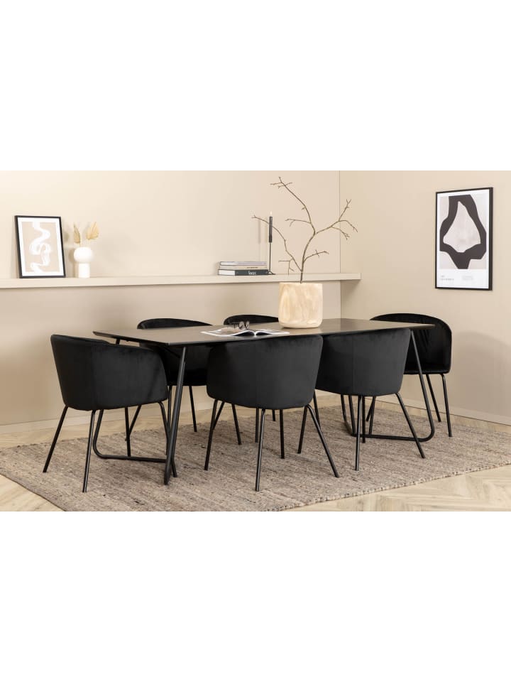 ebuy24 Essgruppe Pippi 1 (7-teilig) Schwarz 90 x 190 cm günstig kaufen onesize