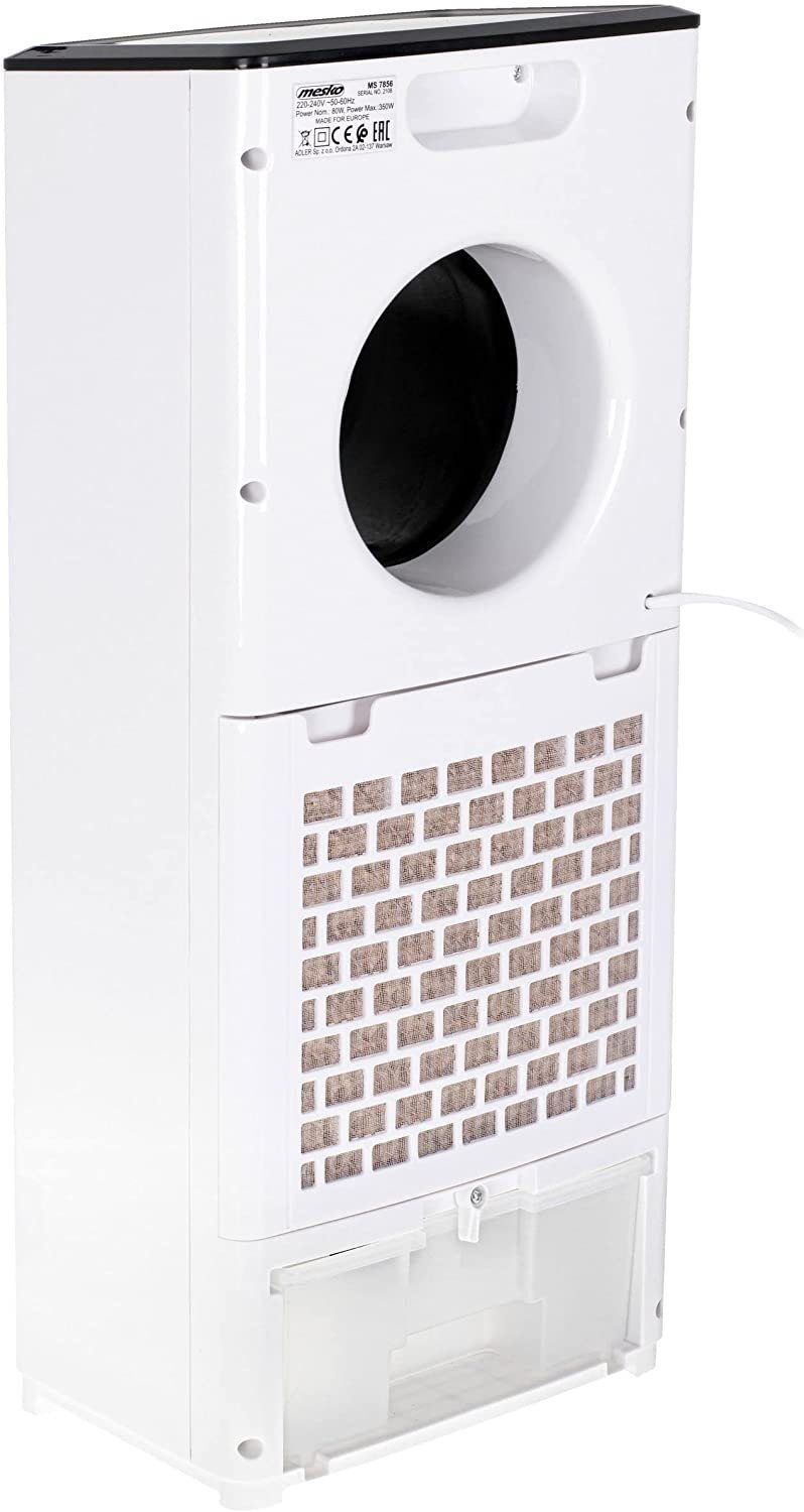 JUNG Ventilatorkombigerät BLADELESS mobiles Klimagerät ohne Abluftschlauch, Wasserkühlung, Aircooler, Timer Aircondition 80W Luftkühler leise Ventilator Kühler