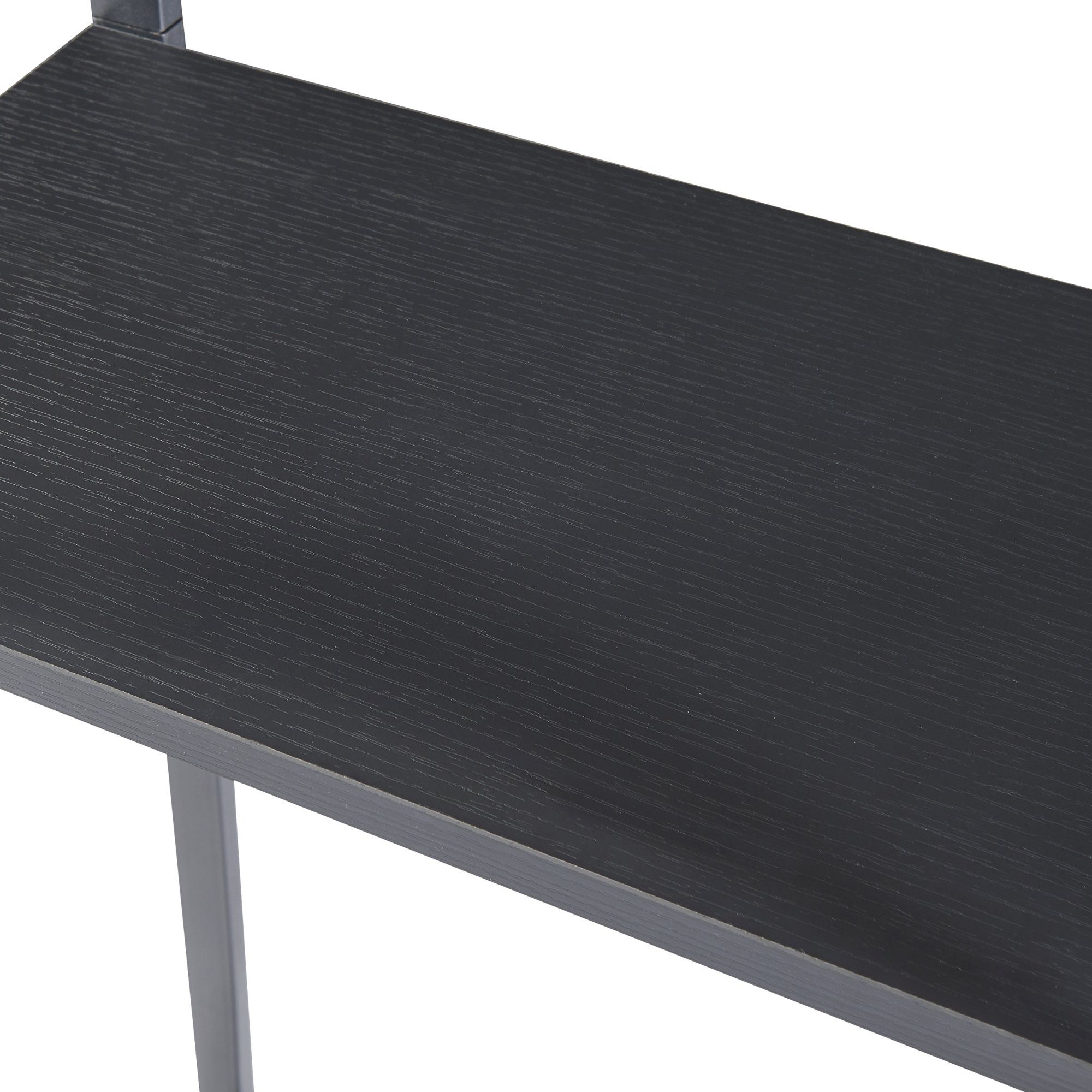 en.casa Kaminholzregal, BxTxH:45x30x170 cm, Ulvila mit Ablage aus Stahl für Innen
