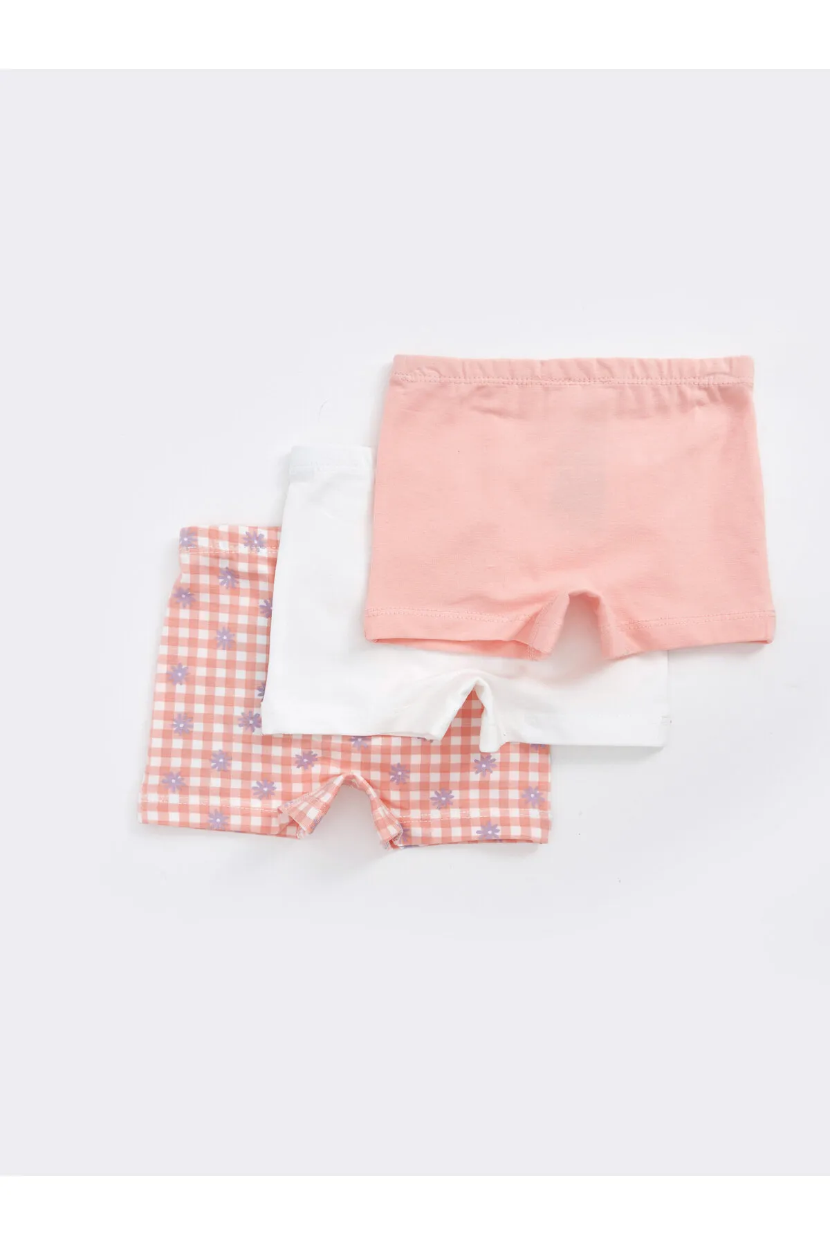 LC Waikiki  Bedruckte Baby-Boxershorts für Mädchen mit elastischem Bund, 3-teilig