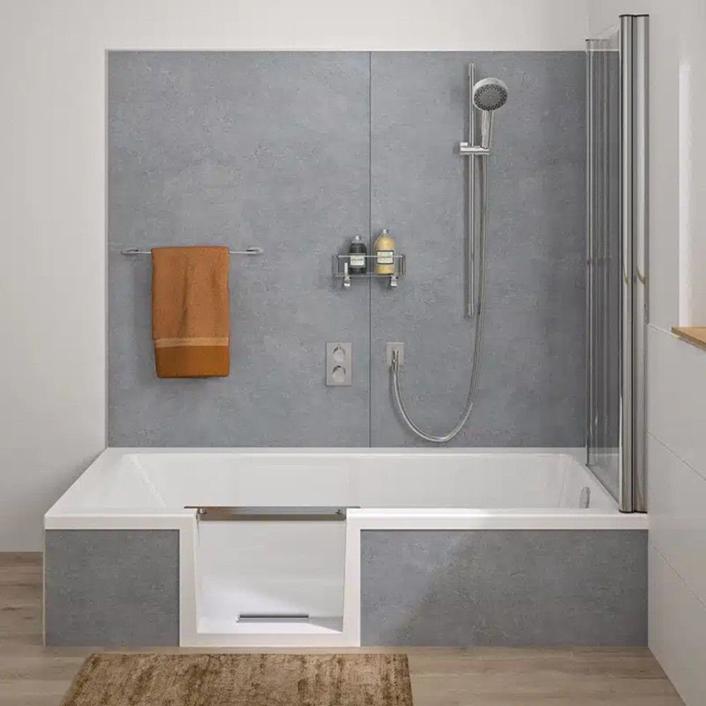 Dusche-24 Badewanne Badewanne mit Tür von 160x70 bis 180x80 cm LIVORNO