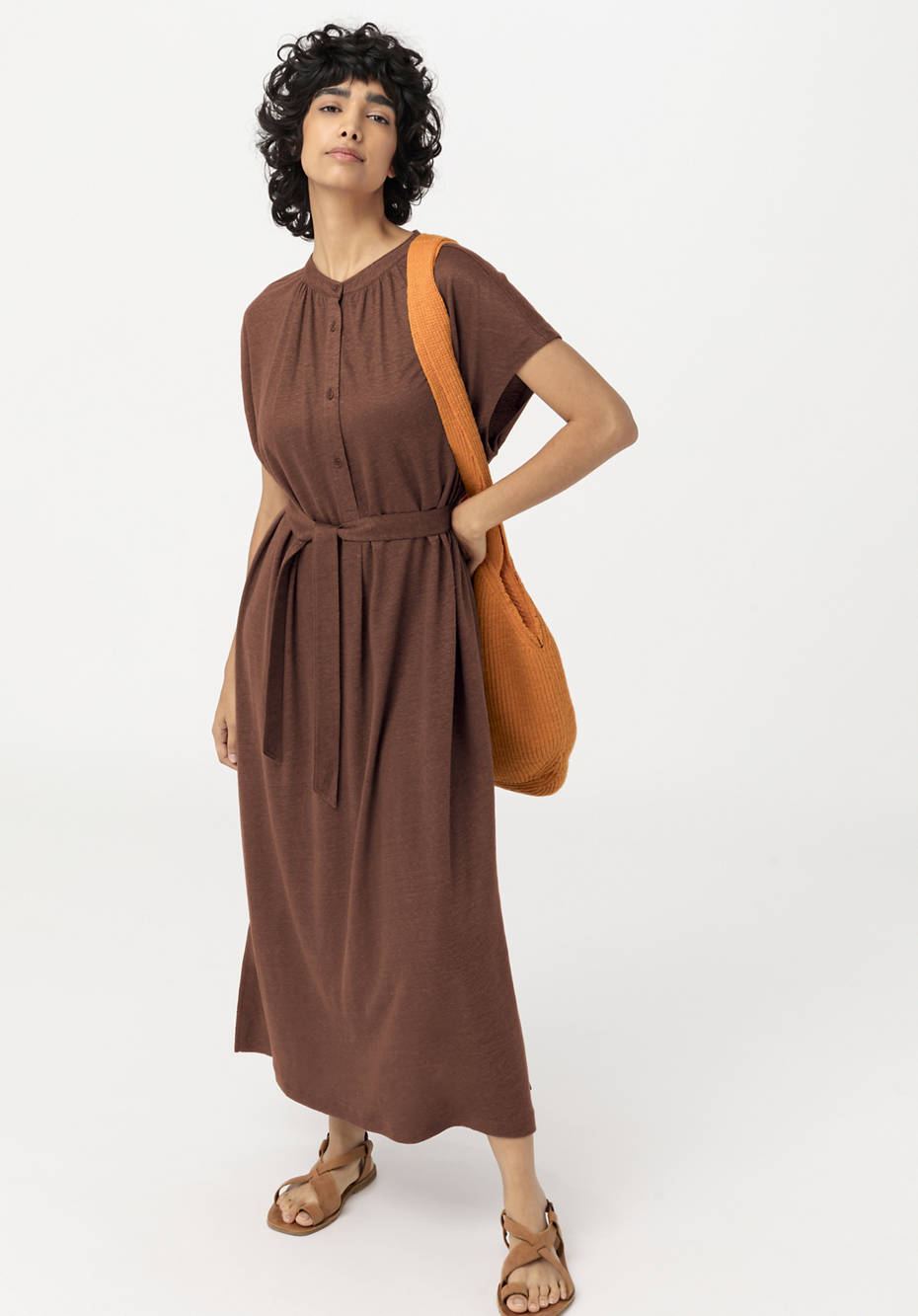 Jersey-Kleid aus reinem Leinen