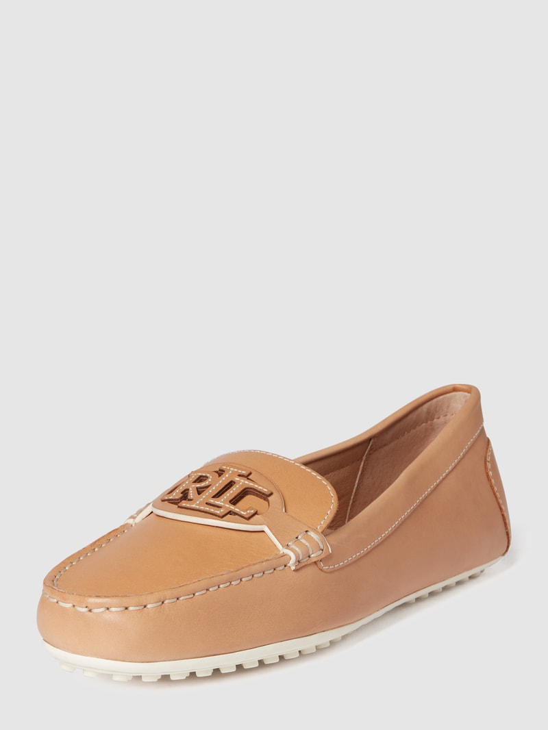 Loafer aus Leder in sand