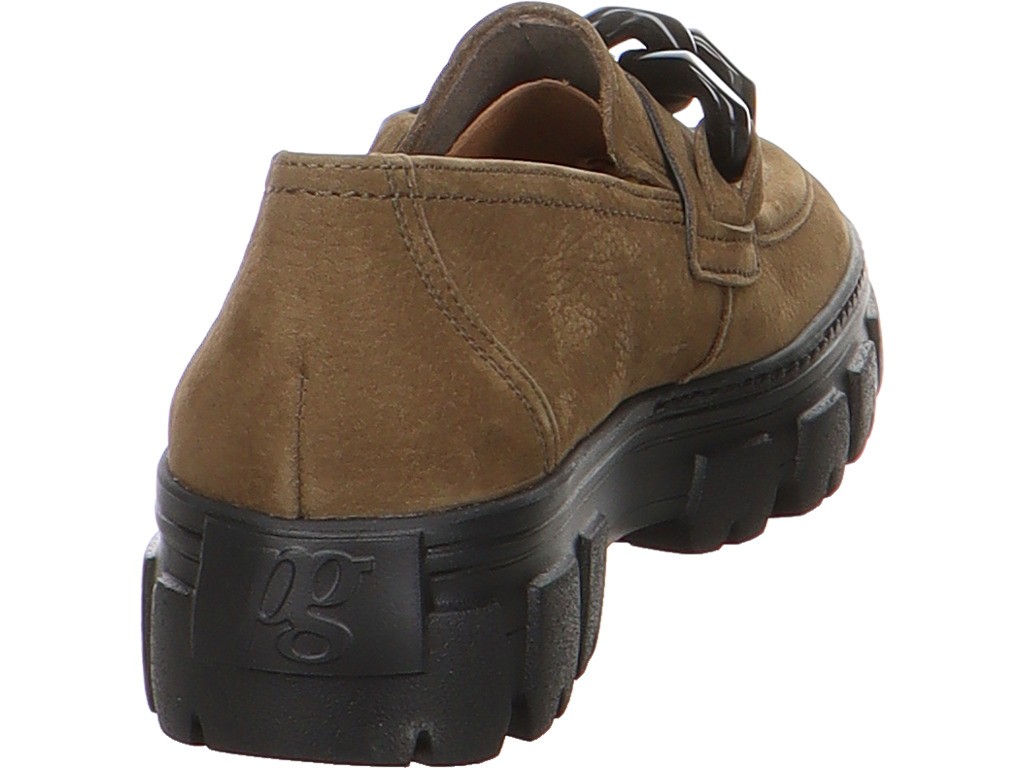 PAUL GREEN Klassische Slipper khaki Grained Nubuk oliv