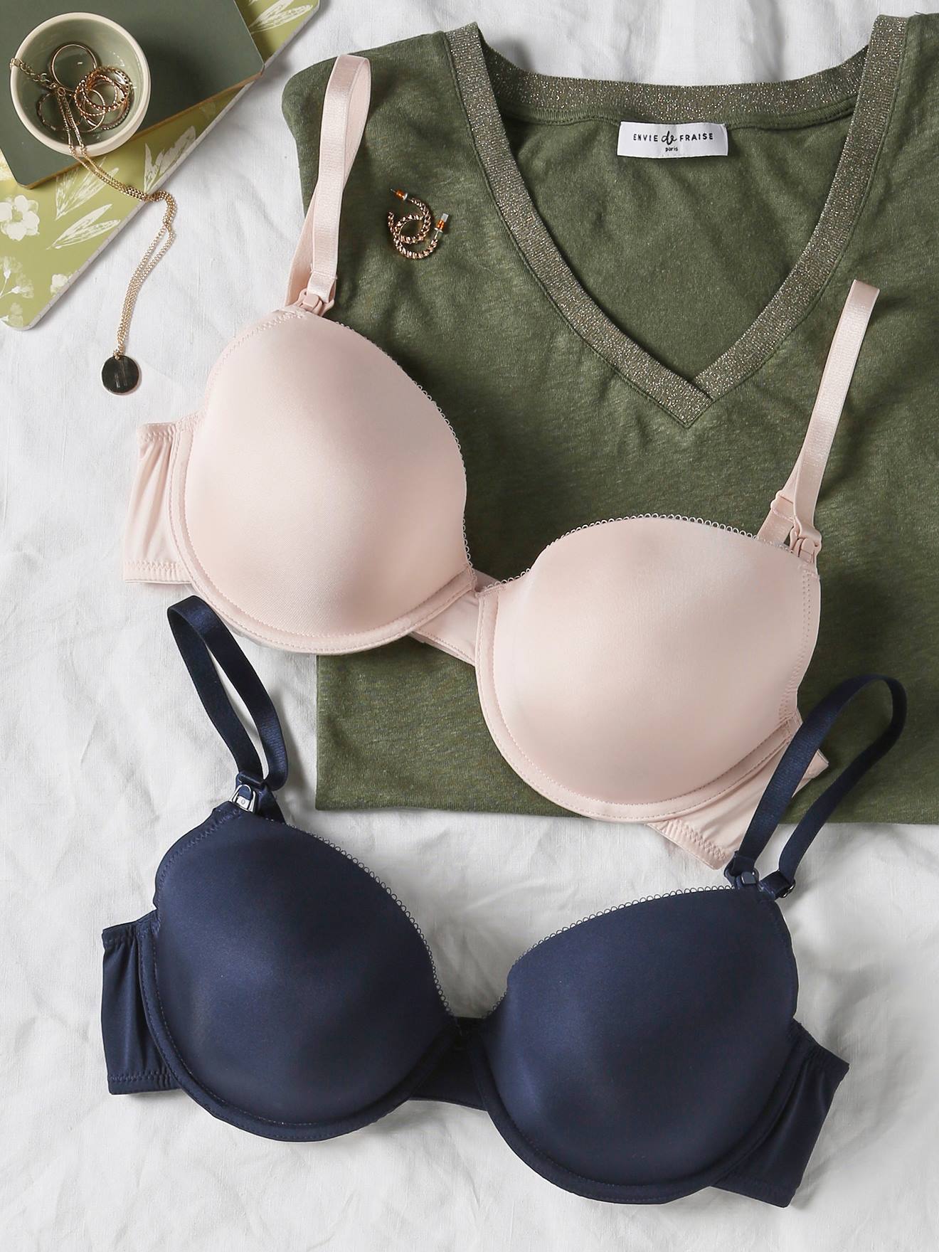 Envie de Fraise 2er-Pack Still-BHs ENVIE DE FRAISE, Satin - marine