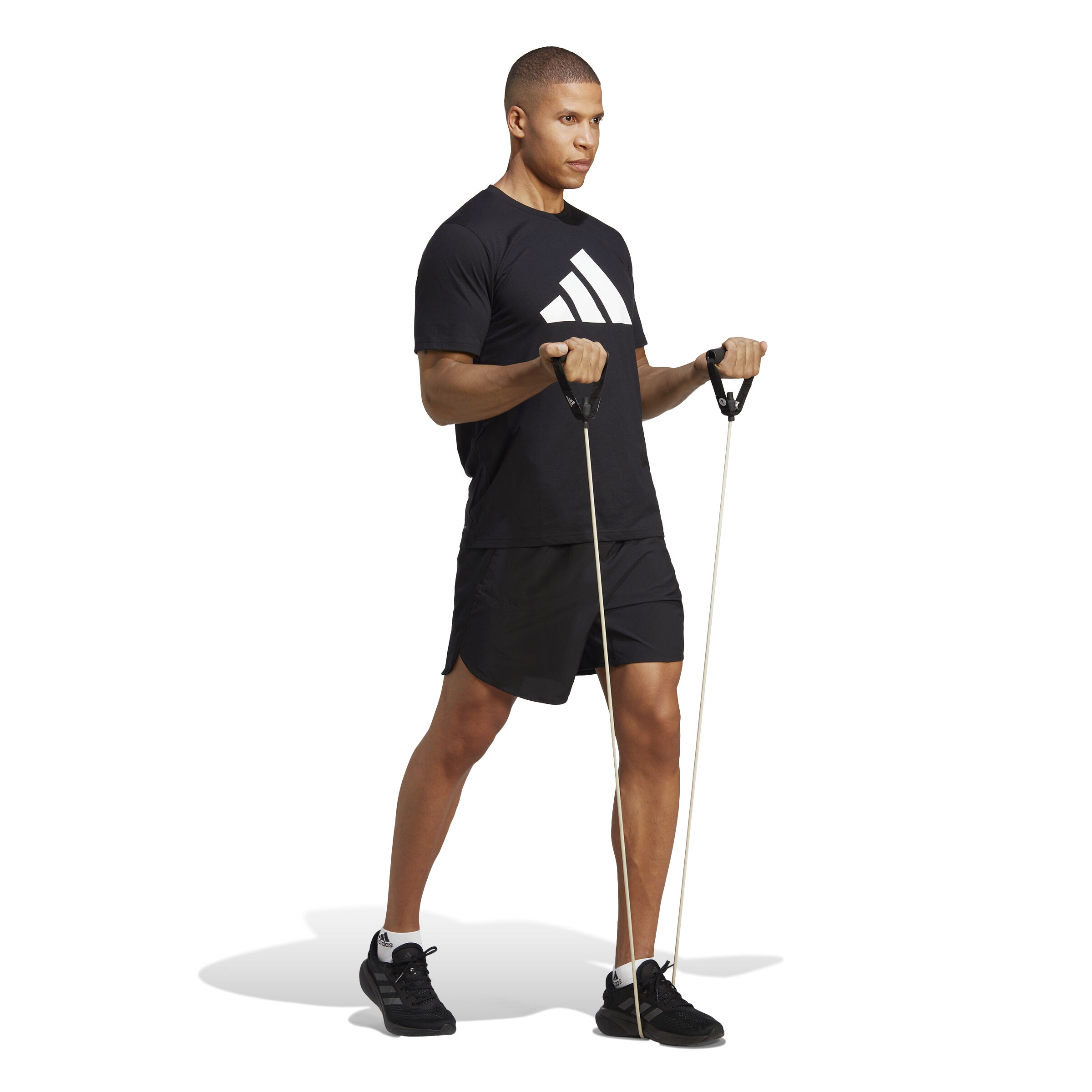 Training Essential Feel Ready Logo T-Shirt Herren - Schwarz, Weiß