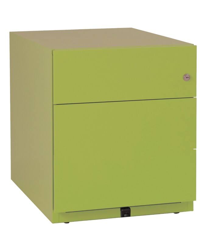 Bisley Rollcontainer Note 2 Schubladen Grün 420 x 565 x 495 mm