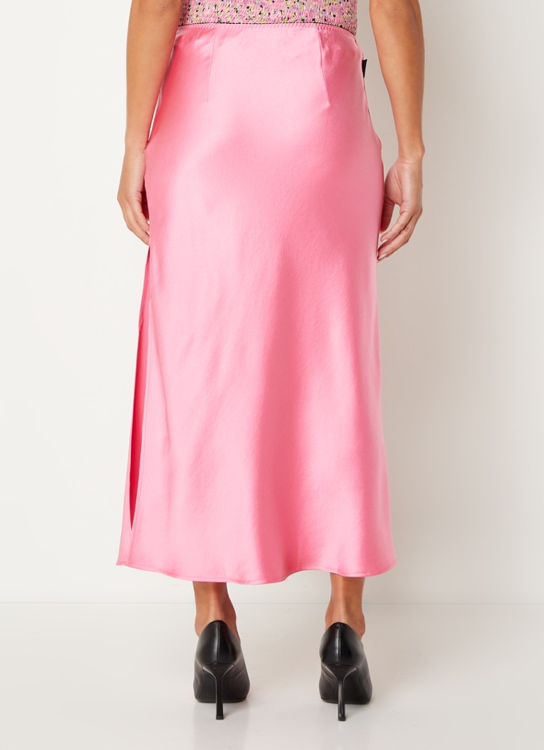Fusta midi din satin HUGO BOSS Ramitana