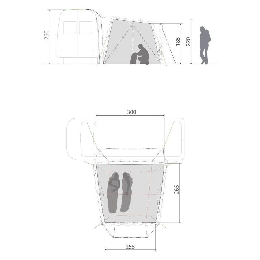 Drive Pavillon Autozelt Innenzelt