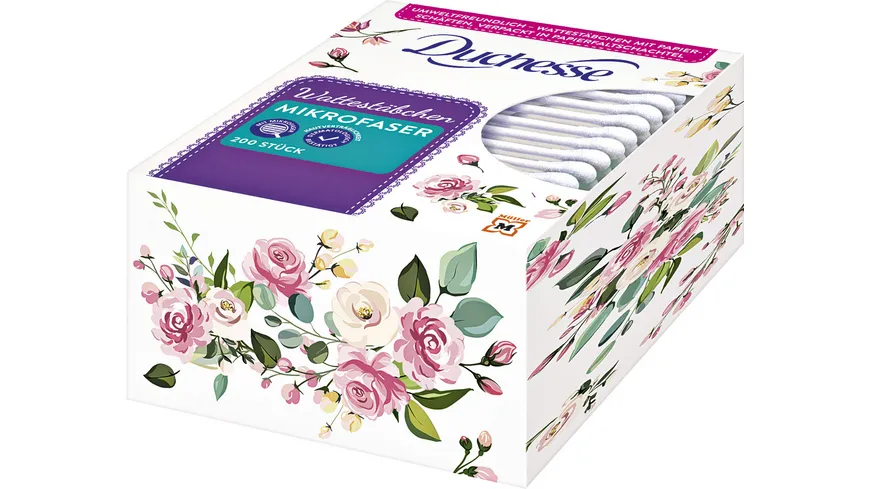 Duchesse Wattestäbchen Mikrofaser, 200 Stück