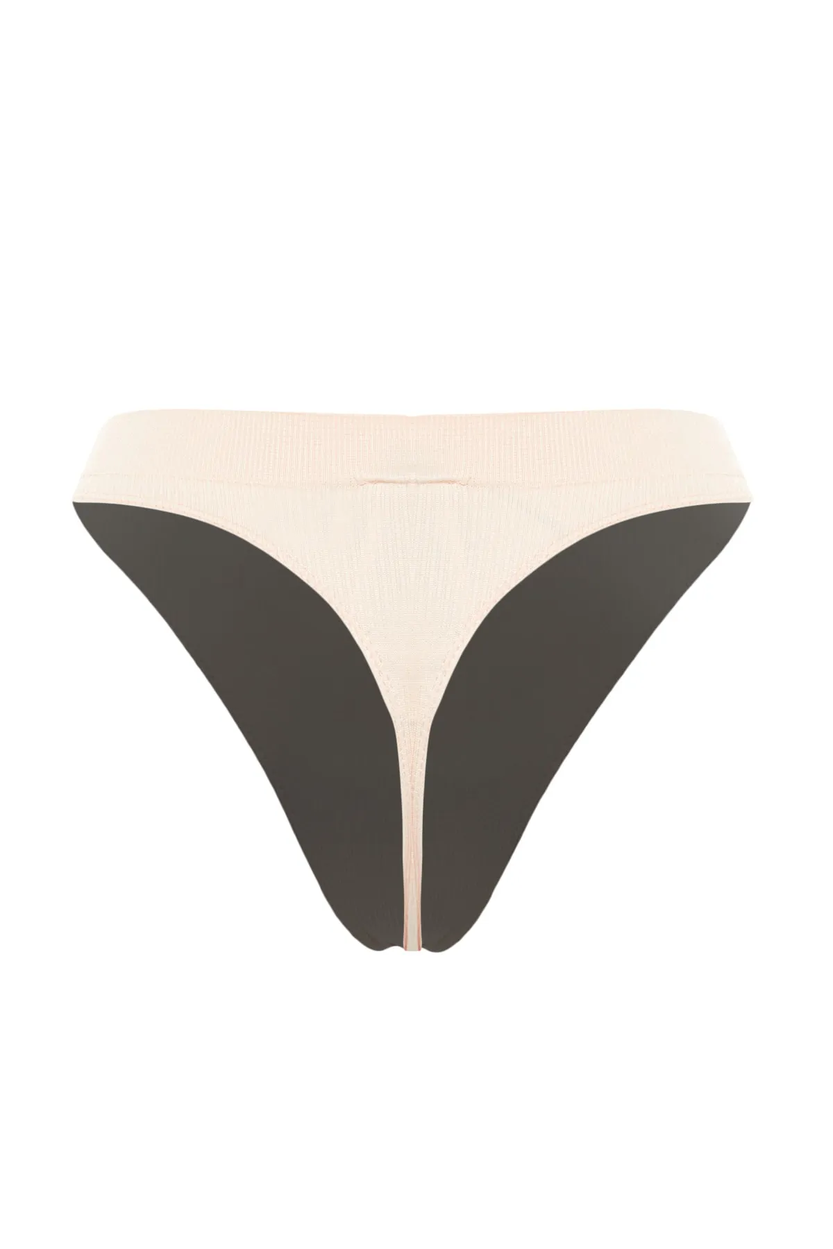 Trendyol Collection  Braun-Nude 2er-Pack nahtlose/nahtlose Tanga-Strickhöschen THMAW23KU00139