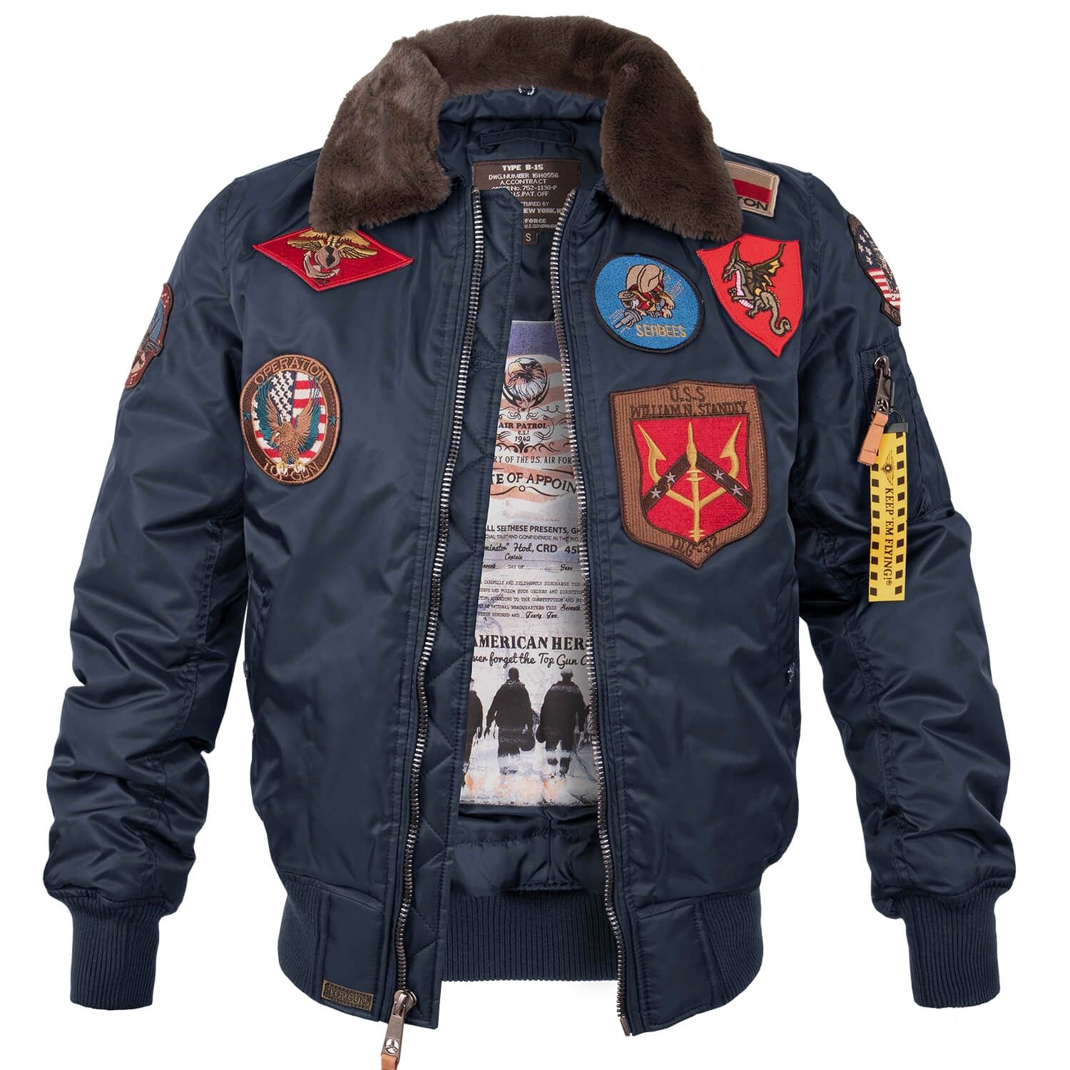 Fliegerjacke B-15 mit Patches