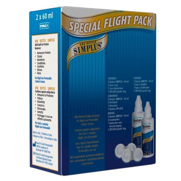 Bausch Lomb Boston Simplus Lens Solution Special Flight Pack