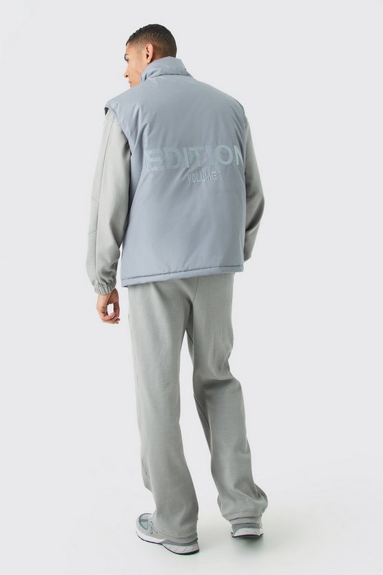 Oversize Weste mit Trichterkragen
