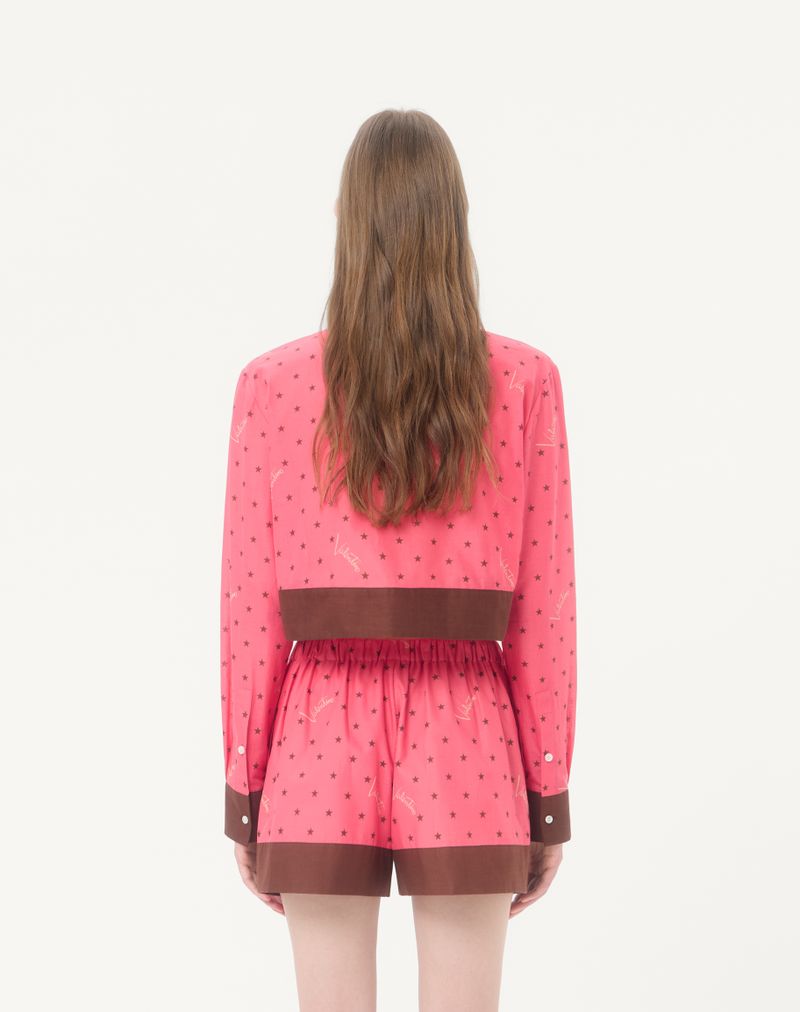 Camisa de musselina com estampa de estrelas