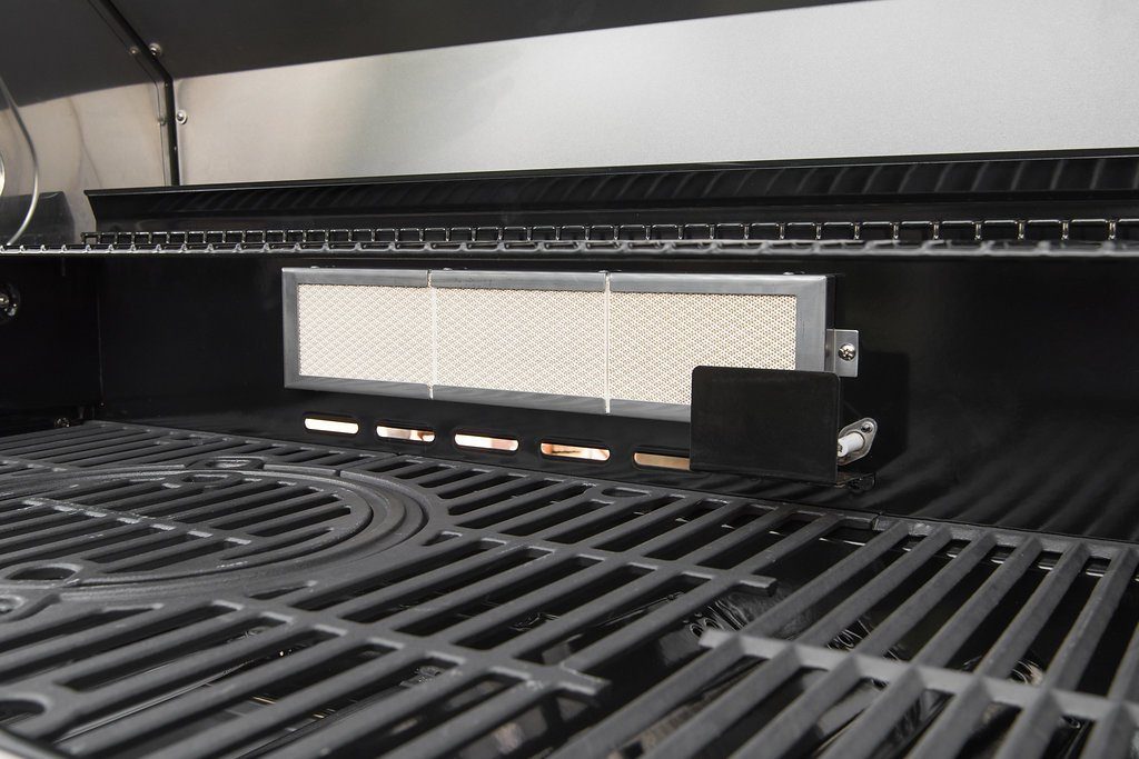 nexgrill Gasgrill 5B Deluxe 5+3 Brenner, Heckbrenner, Keramik-Seitenbrenner & Seitenkochfeld, 25KW, Aufbaumaß: 152x59x120 cm