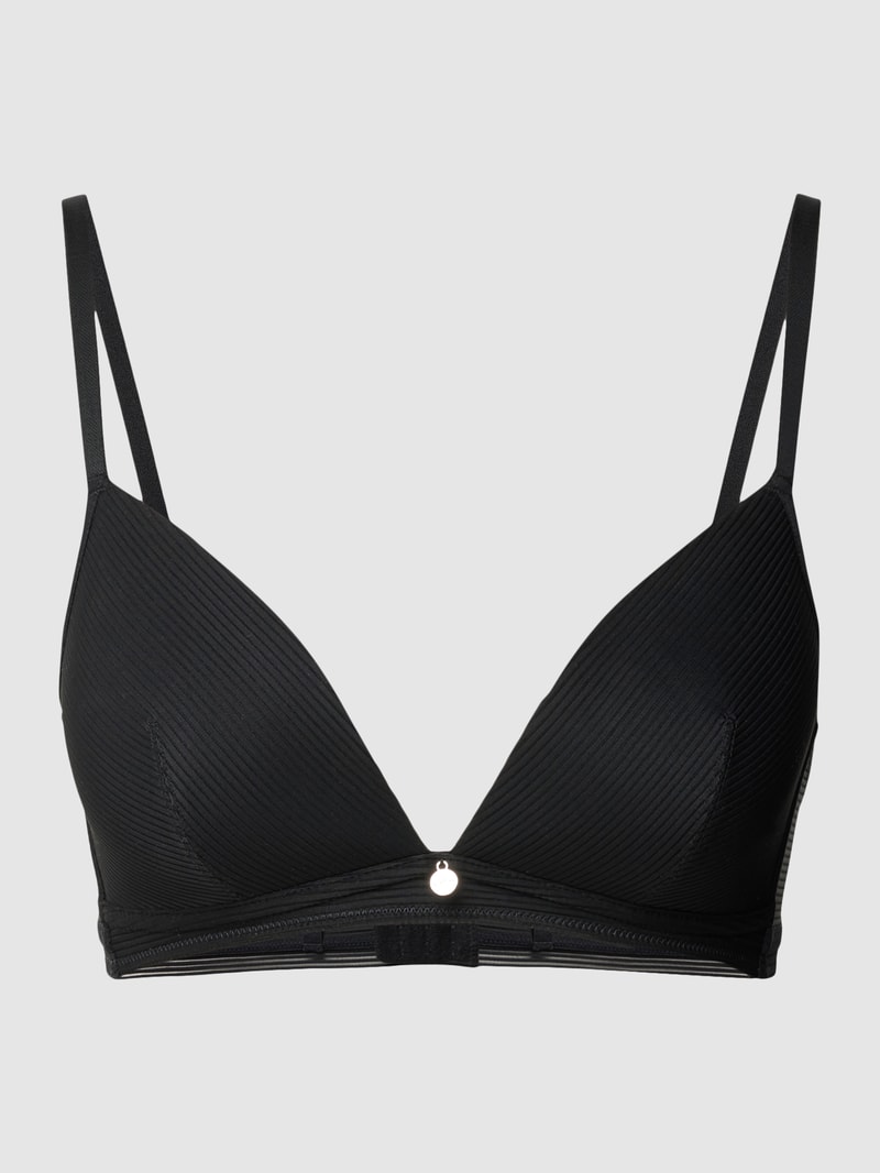 Bralette mit fein strukturiertem Design Modell 'Zoe' in schwarz