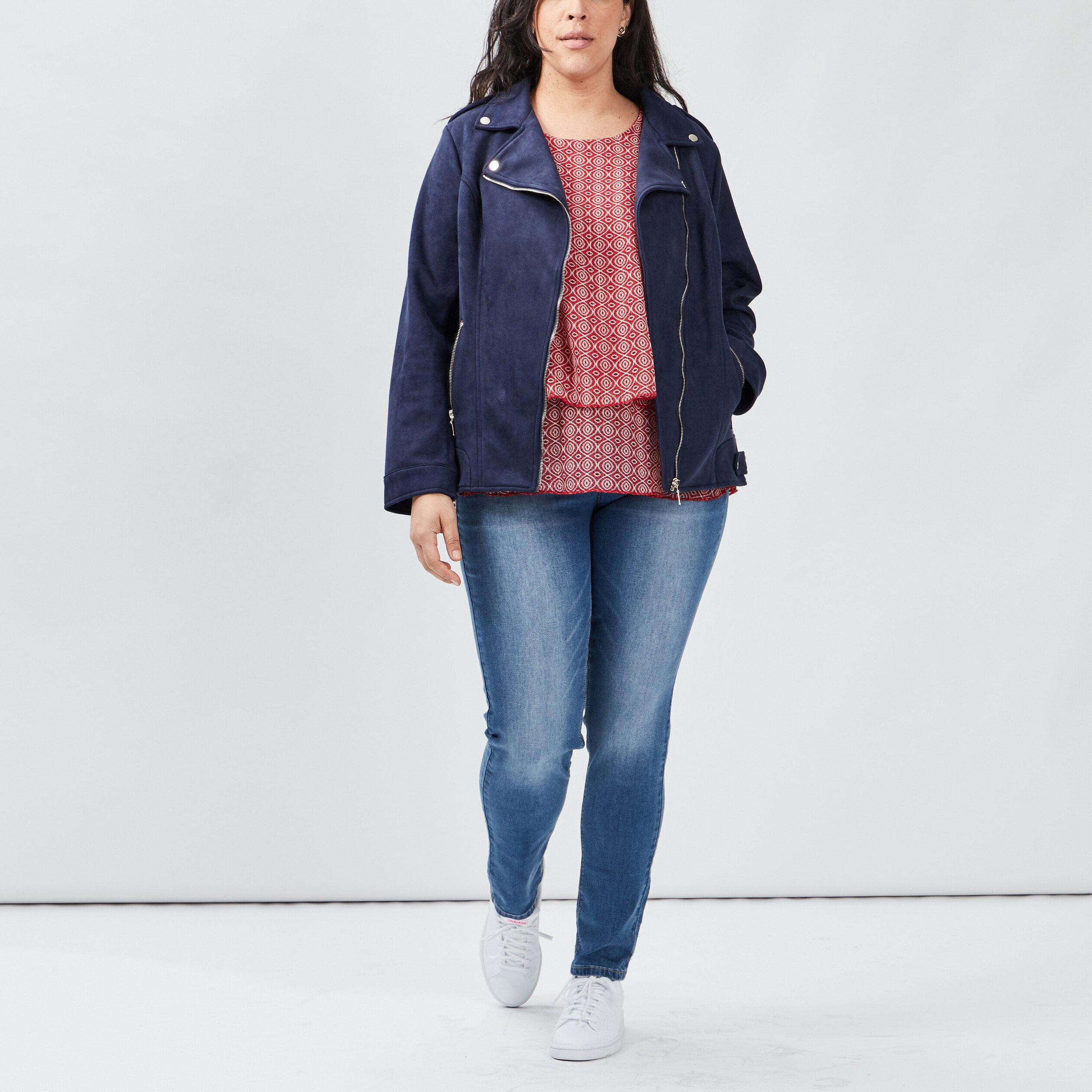 Jeans slim taille ajustable denim stone femme grande taille | La Halle