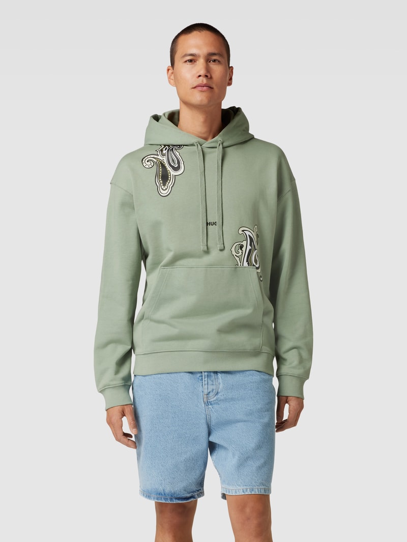 Hoodie mit Motiv-Print Modell 'Dolias' in mint