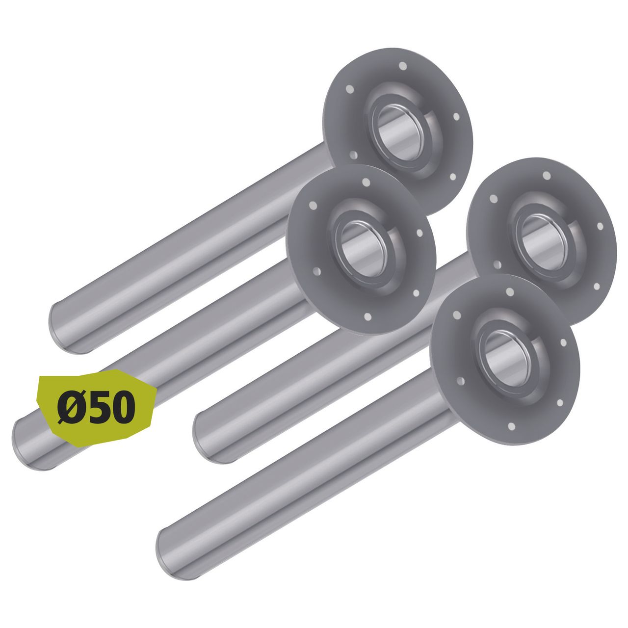 Element System Tischbeine 4er-Set, Ø50,Aluminium