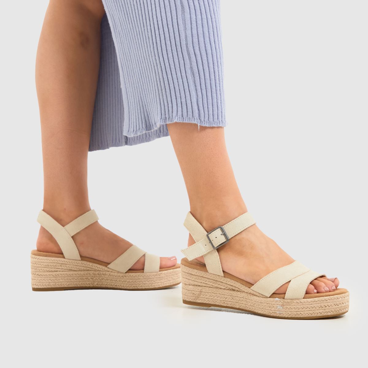 TOMS – Audrey – Klackskor med kilklack i off-white, flerfärgade färger