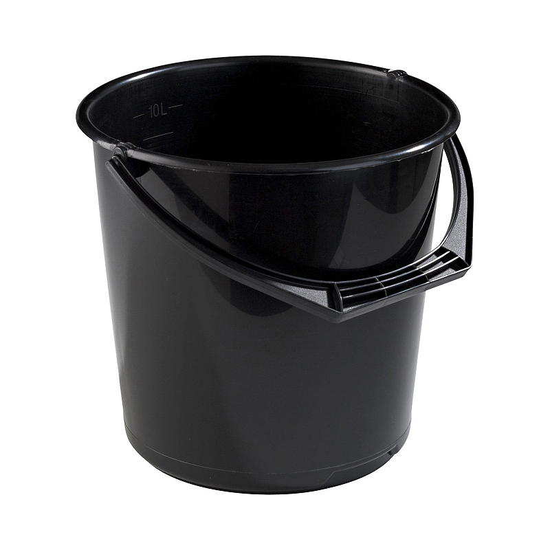 Plastbøtte 10 l sort/blå Eco