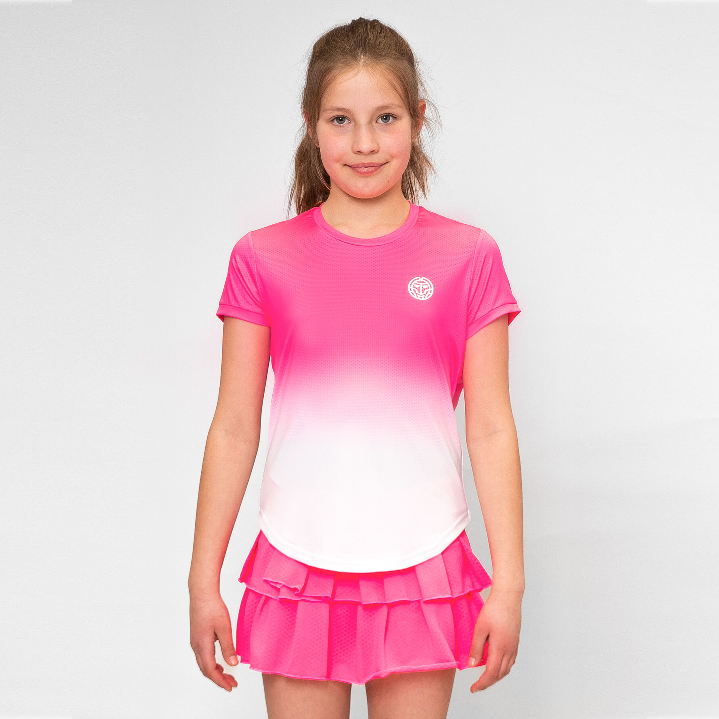 Crew Gradiant T-Shirt Mädchen - Pink, Weiß