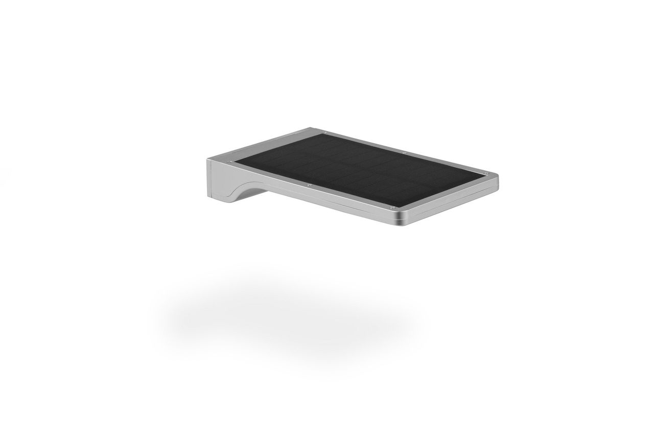 LED lovers Solar Wandleuchte Kansas Silber