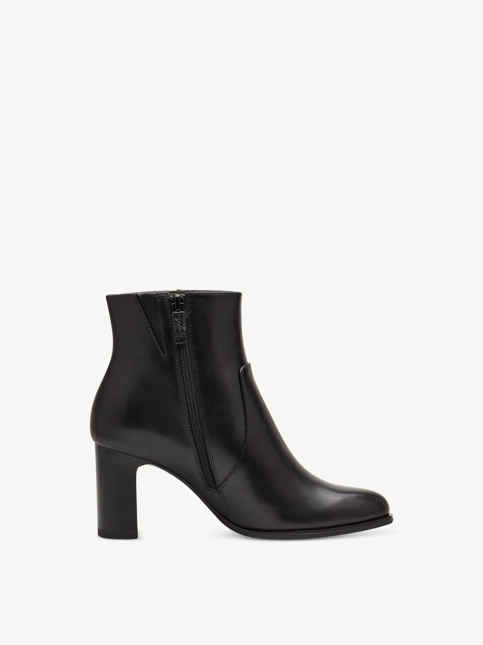 Bottine en cuir - noir