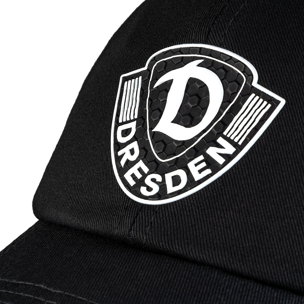 Basecap Wappen STRUKTUR Snapback schwarz