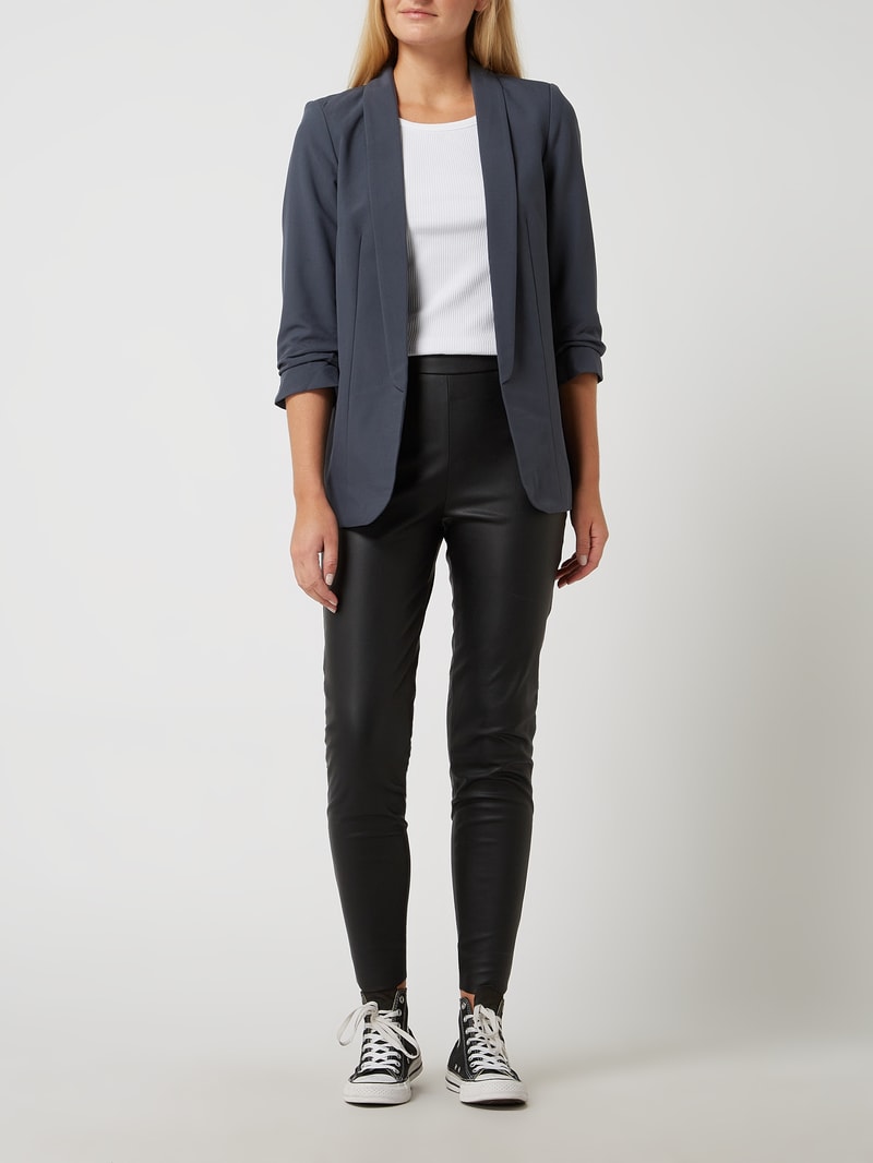 Blazer mit Schalkragen in marineblau