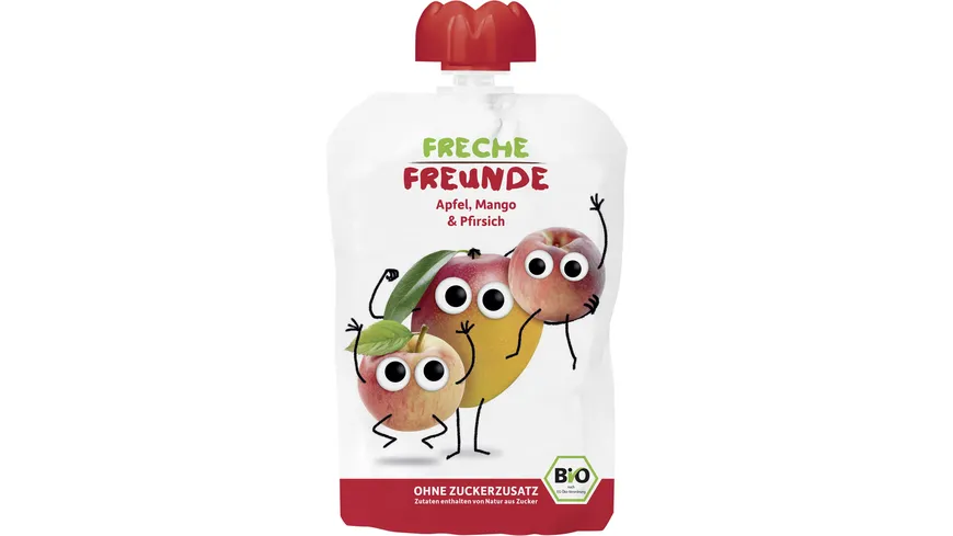 Freche Freunde Bio Quetschie 100% Apfel, Mango & Pfirsich 100 g