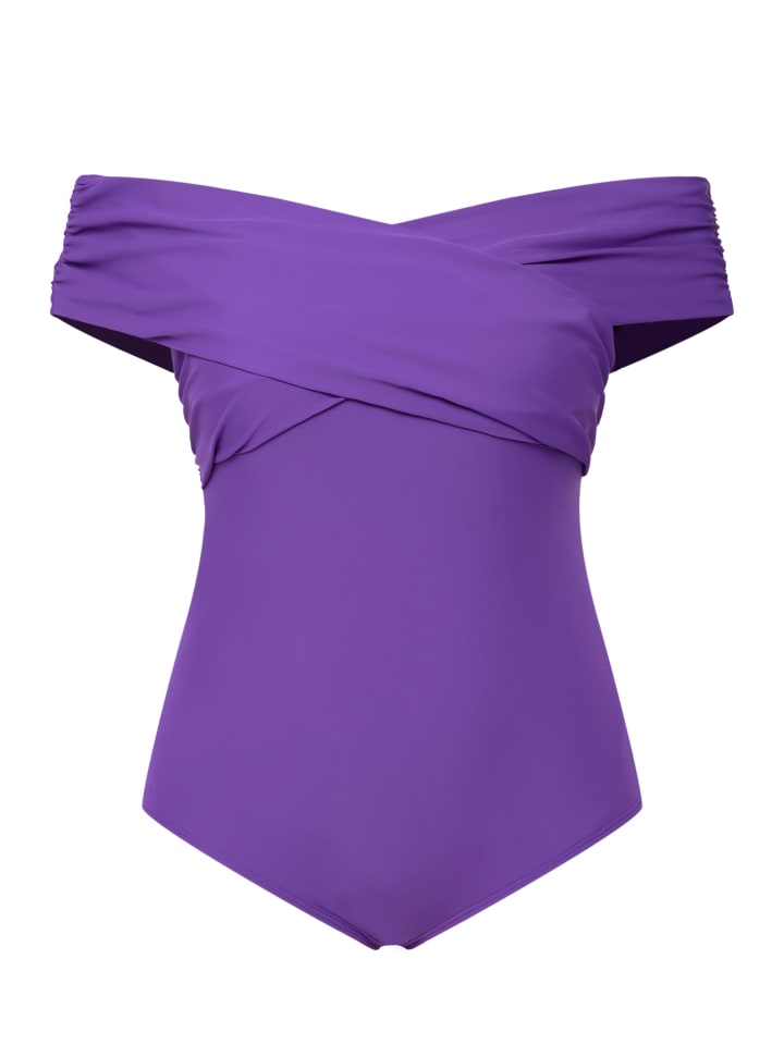 Ulla Popken Badeanzug in violett günstig kaufen