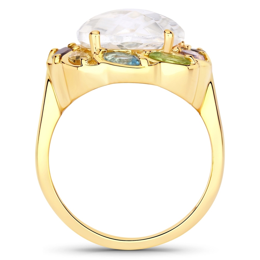 Rafaela Donata Bague Argent sterling Cristal de quartz en Or jaune Bague