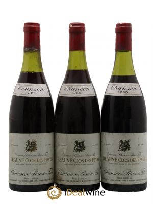 Beaune 1er Cru Clos des Fèves Chanson  1985 - Lot de 3 Bouteilles