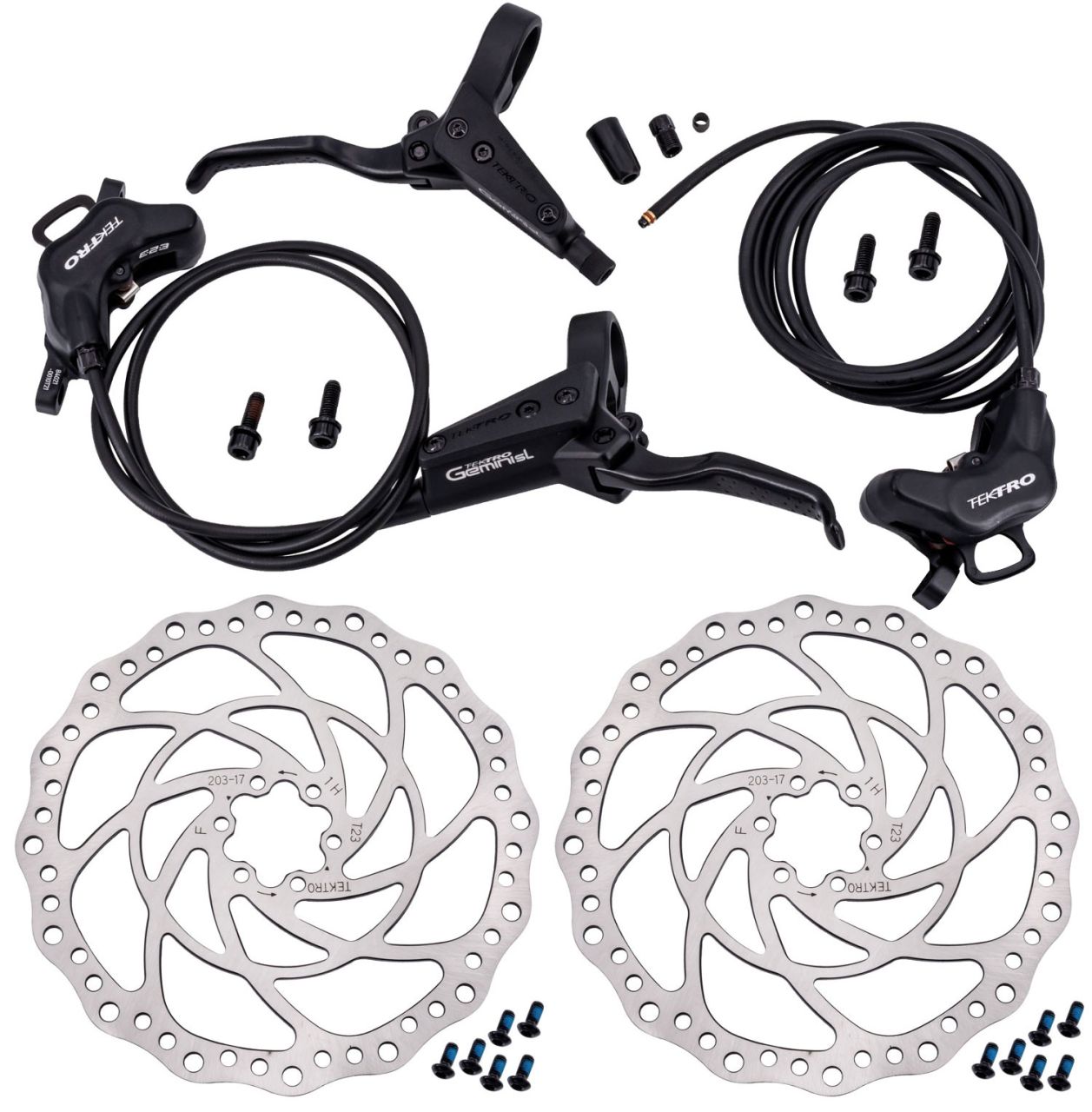 Tektro GEMINI SL HD-M535 Scheibenbremsen-Set + Bremsscheiben 203mm kaufen | Bike-Discount