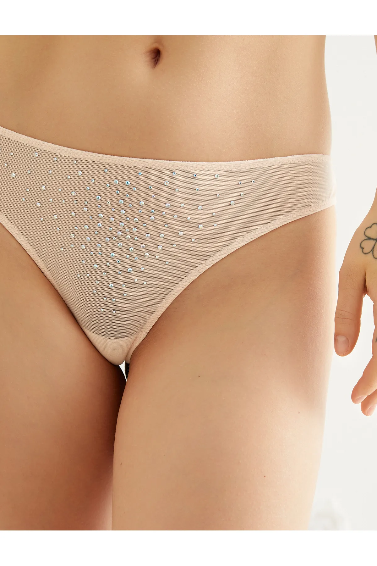 Koton  Brasilianischer Slip mit glänzenden Steindetails für die Brautmode