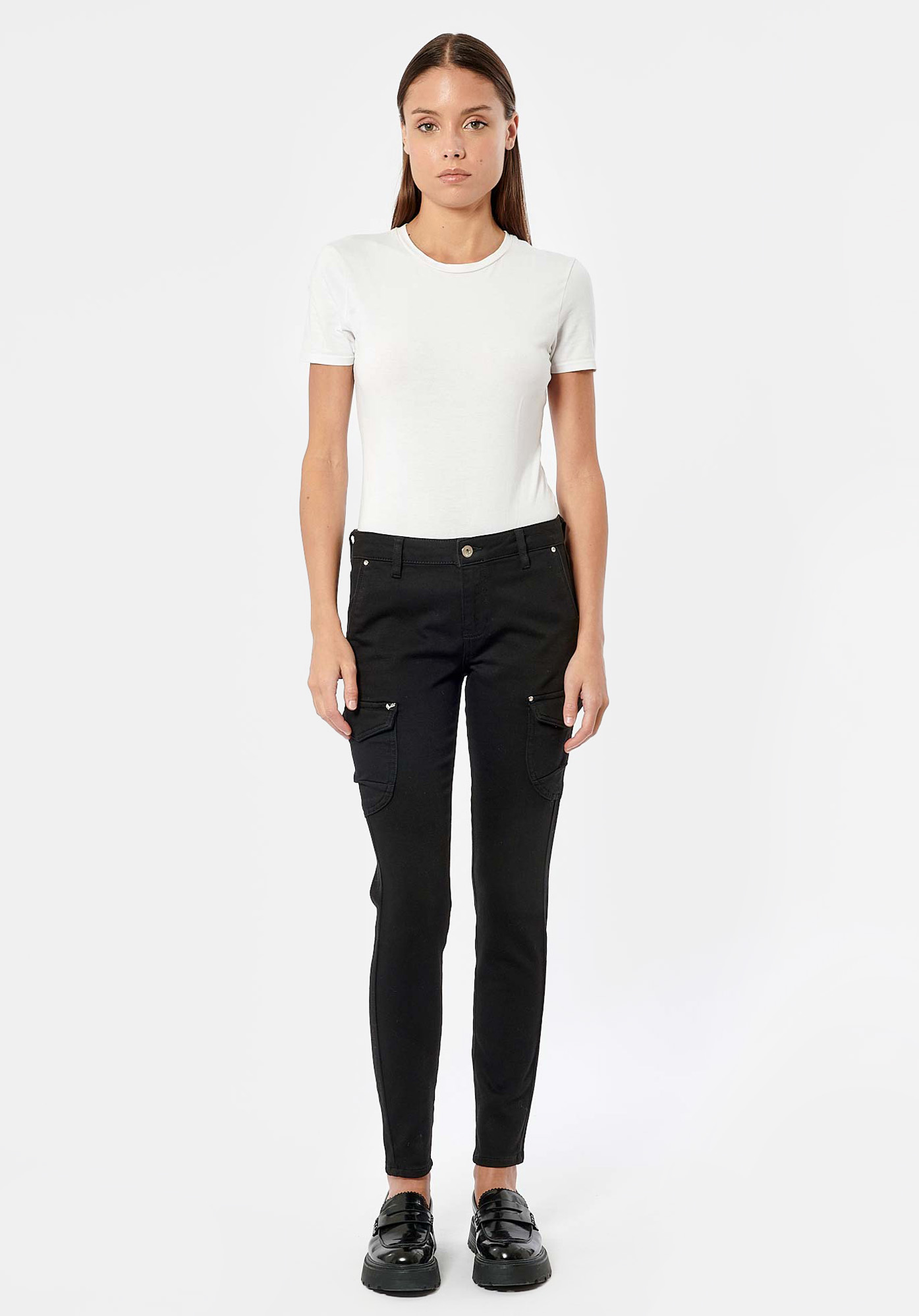 DERA   Jean slim noir femme