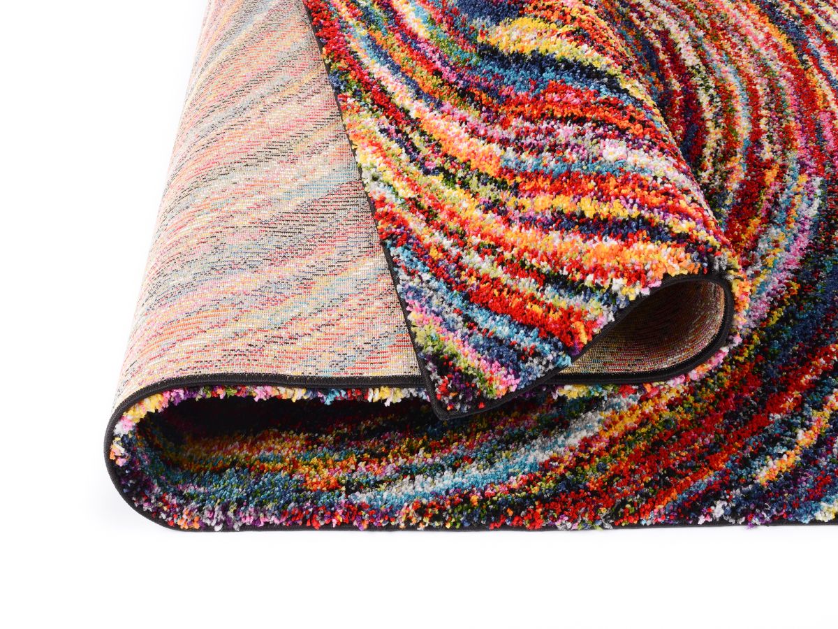Designerwebteppich Multi Sixteen Round Mehrfarbig 65 x 130 cm