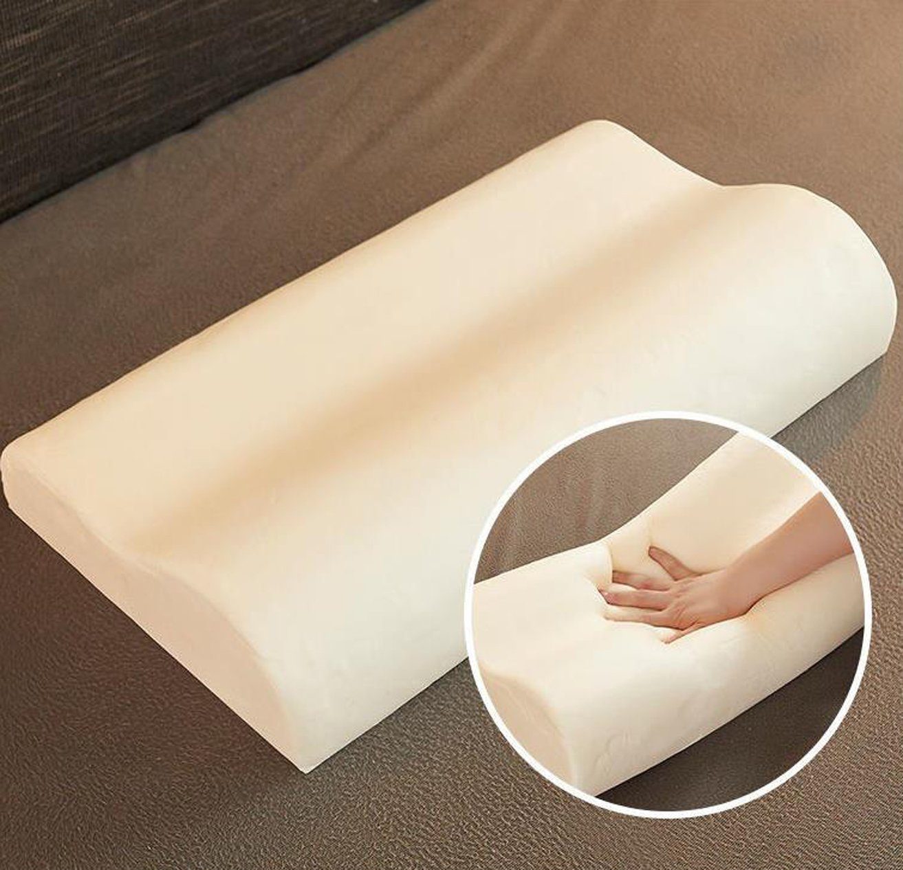 Nackenstützkissen Memory Foam-Kissen, orthopädisches Nackenstützkissen, HOHEA H, für Seiten- und Rückenschläfer